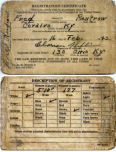 Fred Renfrow's Selective Service Card