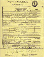 Eva's death certificate