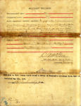 Finis Rowe's army discharge - back
