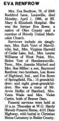 Eva Rowe's Obituary