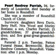 Pearl Renfrow Parrish's Obituary